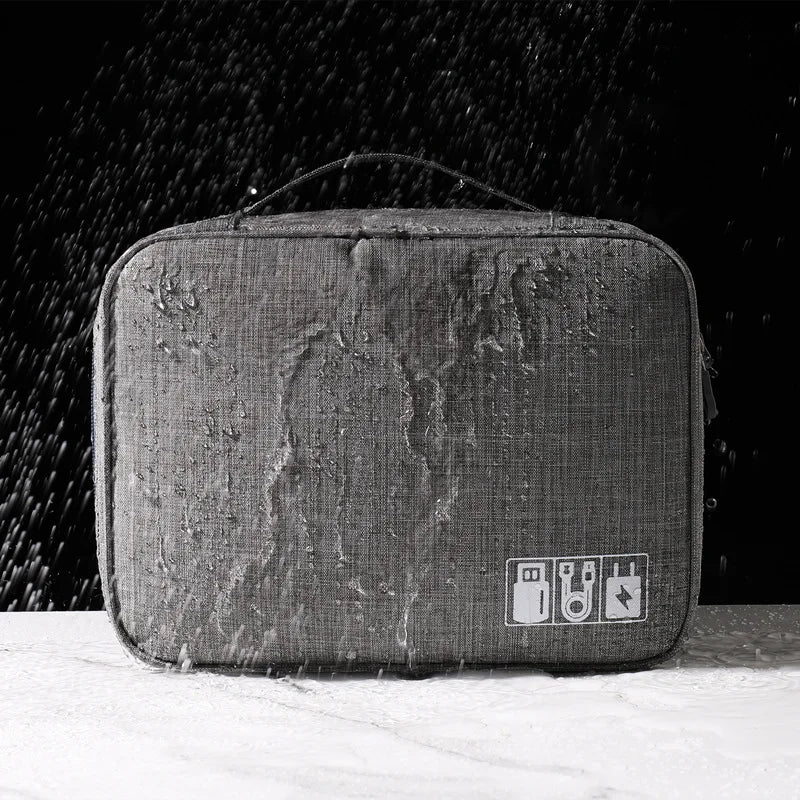 Cable Storage Bag Waterproof Digital Electronic Organizer Portable USB