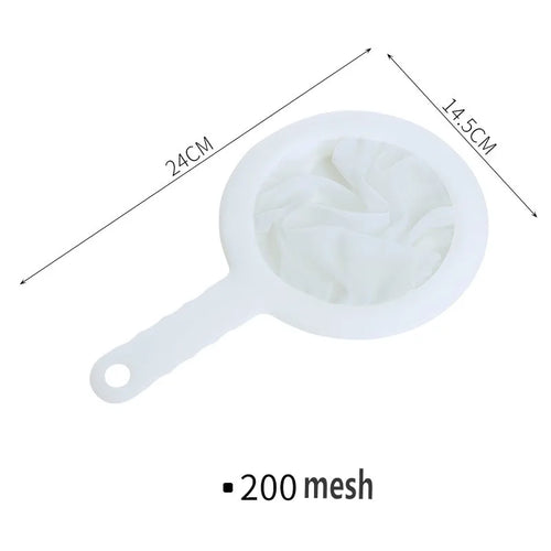 100/200/400 Mesh Washable Nylon Ultra Fine Filter Mesh Strainer Spoon