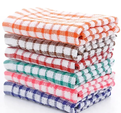 Premium 6PCS All Cotton Dish Towels Kitchen Cleaning Cloth Set for