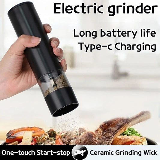 Electric Automatic Pepper & Salt Grinder - USB Charging,