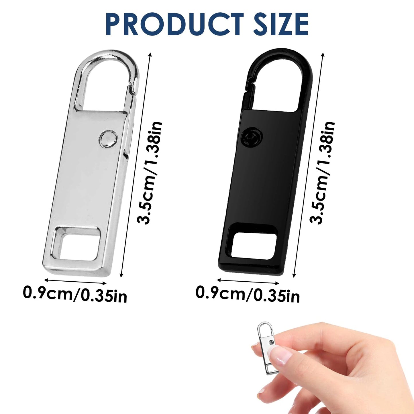 1-30pcs Universal Metal Zipper Puller Replacement Instant Repair