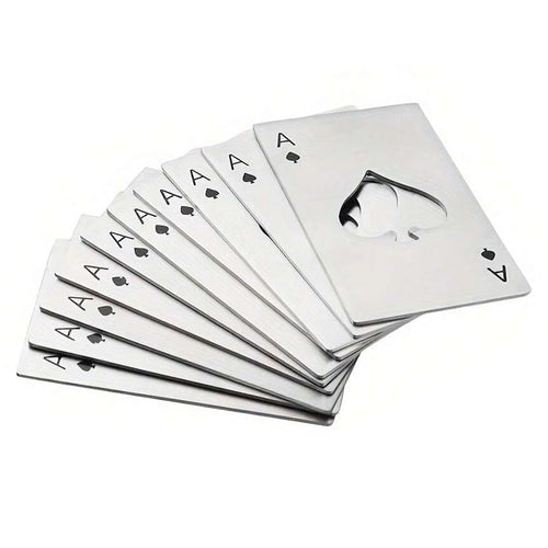 Stainless Steel  Spades A Winemaker Bottle Opener Playing Cards Bottle