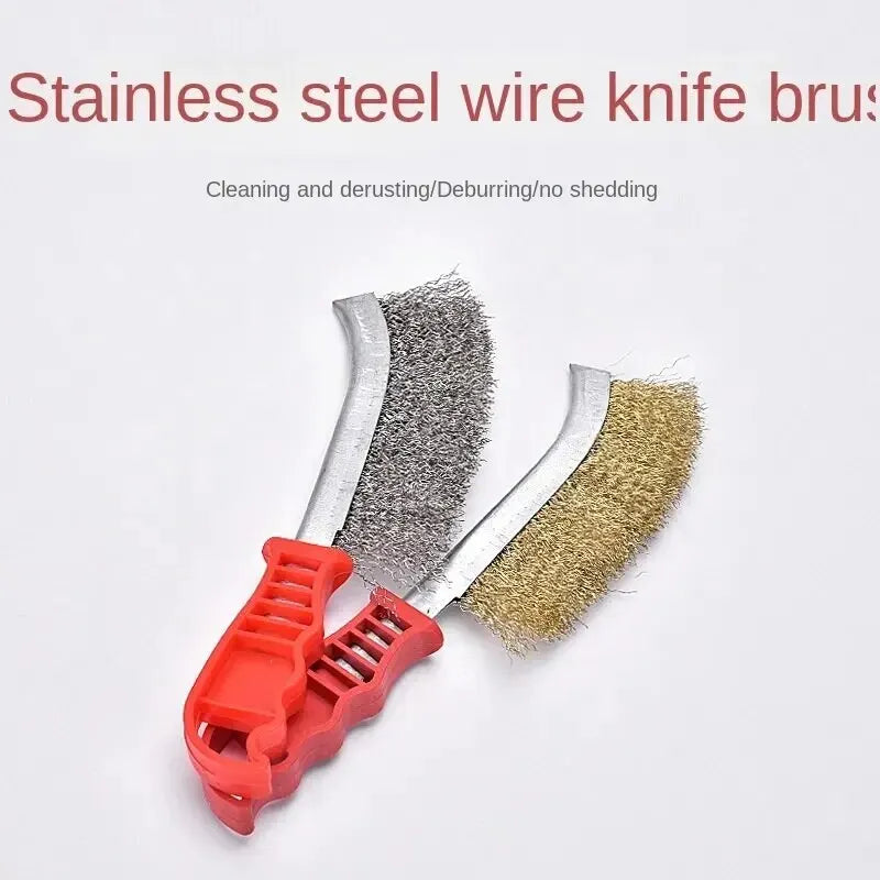 Multi-function Tool Wire Brush Copper Plated (Stainless Steel Brush,