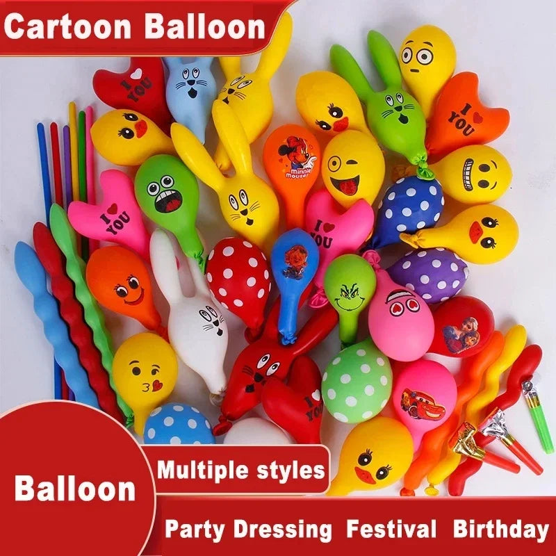 50PcsNo gas pump provided Cartoon Balloons Decoration Helium