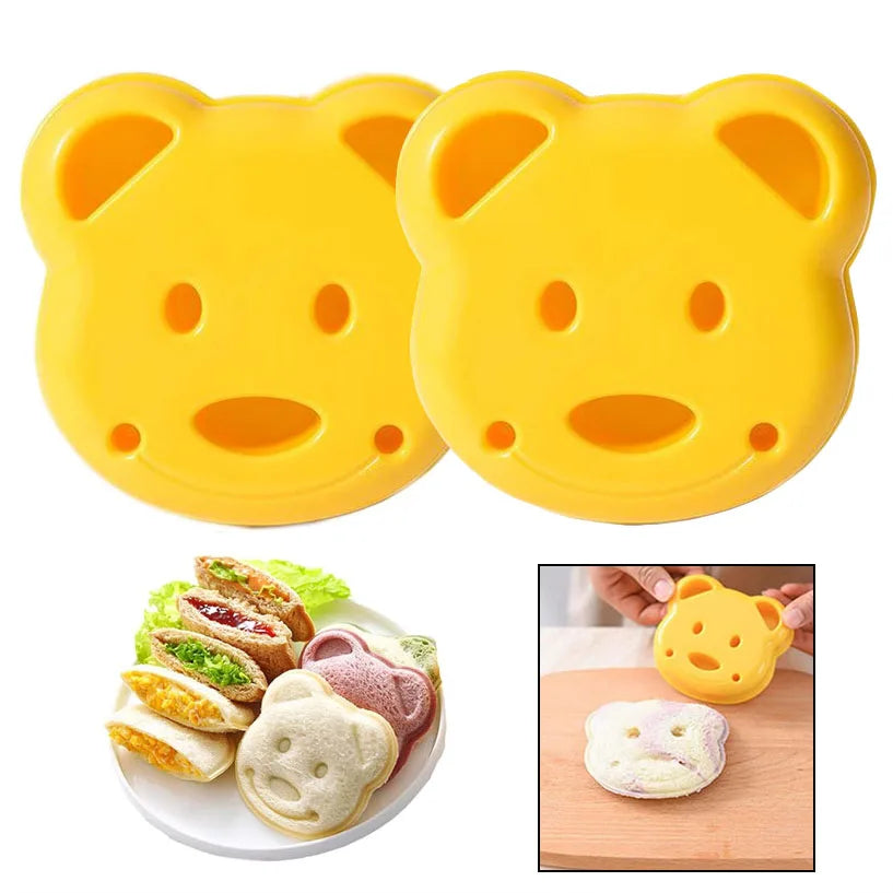 Sandwich Cutter and Sealer Bear Shape Sandwich Mold Cutter Cartoon