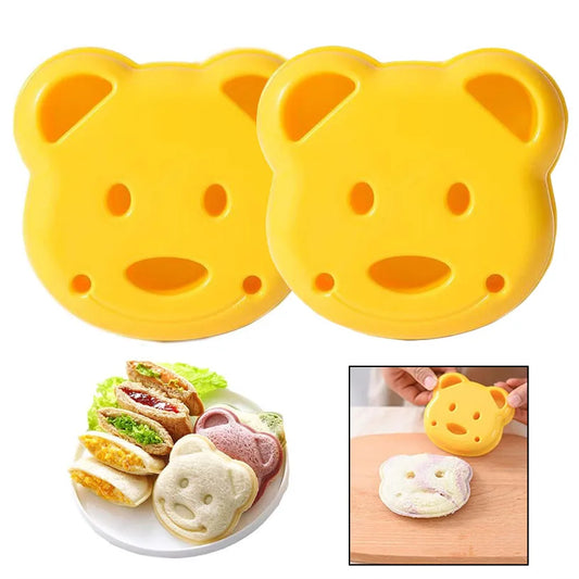 Sandwich Cutter and Sealer Bear Shape Sandwich Mold Cutter Cartoon