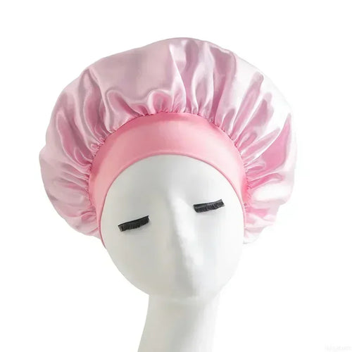 Bonnet Sleeping Cap Nightcap High Elastic Wide Brim Satin Night Hat