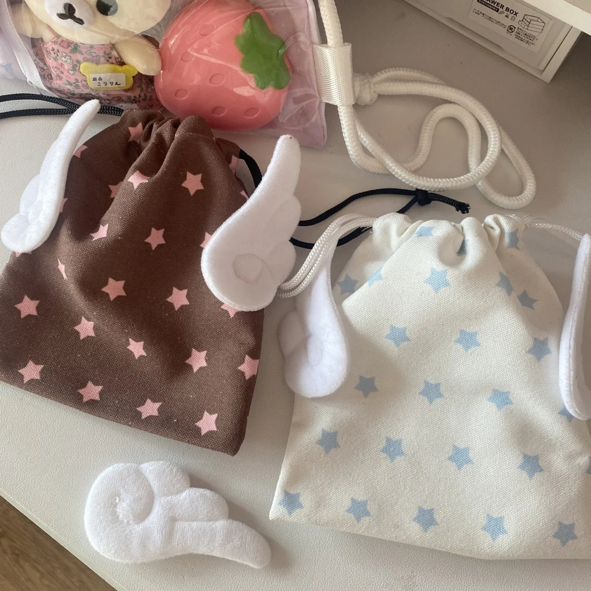 Fashion Portable Bundle Pocket Star Pattern Rope Drawstring Design