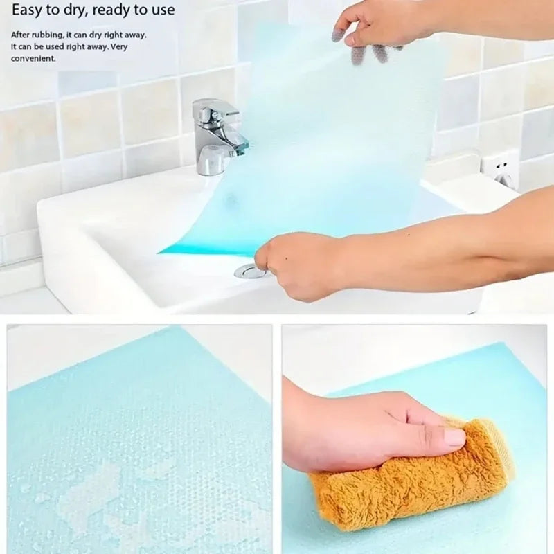 4PCS EVA Waterproof Refrigerator Liner Mat Washable Mildew Kitchen Pad