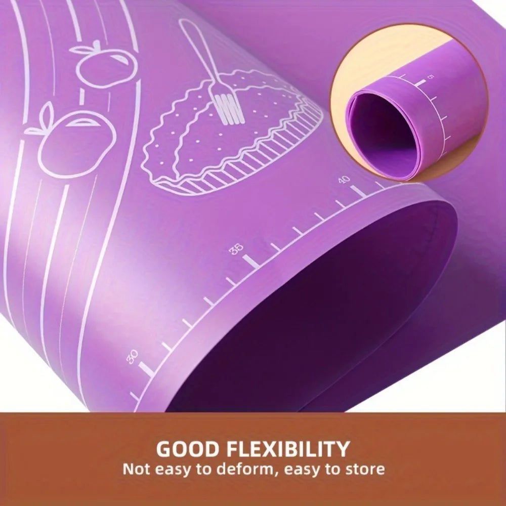 Food gradePlasticRolling Mat with Measuring Tool Non slip Kneading