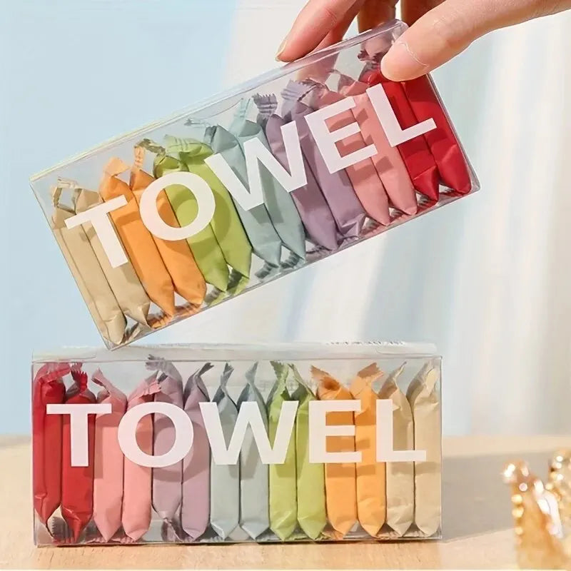 14pcs Disposable Portable Travel Towels Thickened Compressed Face