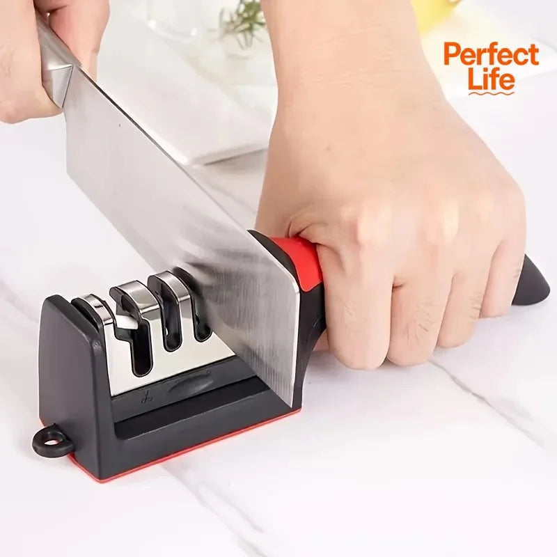 3/4 Segment Knife Sharpener Kitchen Multifunctional Handheld Fast