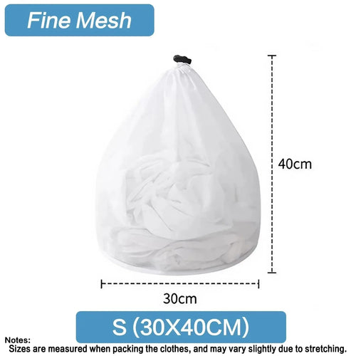 1PC Drawstring Laundry Bag Large Capacity 4 Size Fine Mesh Coarse Mesh