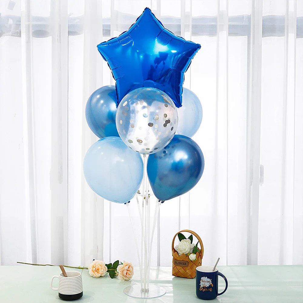 Runto 1set Birthday Balloon Stand Kit, Balloon Stand With Base And