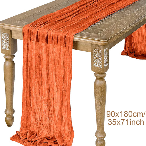Semi-Sheer Gauze Table Runner Sage Cheesecloth Table Setting Dining