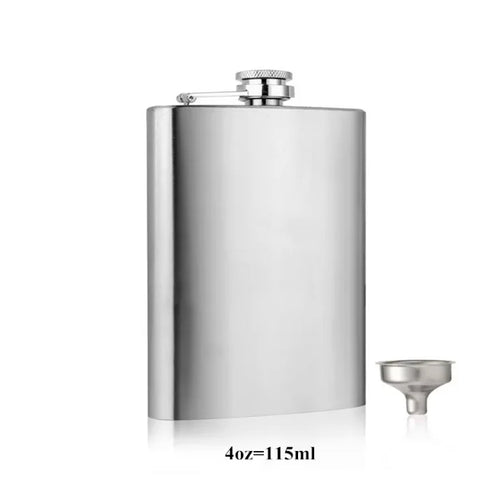 LMETJMA 10 oz Stainless Steel Hip Flask with Funnel Pocket Hip Flask