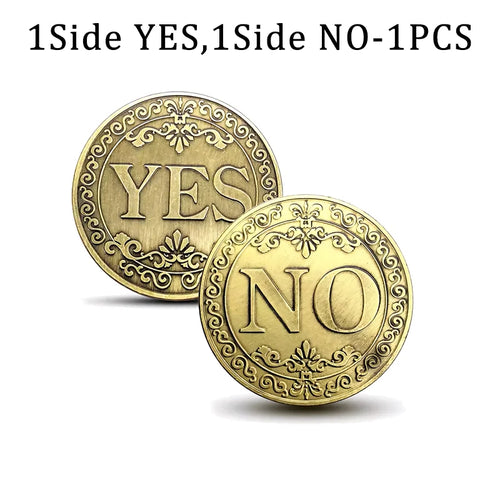 YES NO Decision Coins Magic Coin Collections Good Luck Vintage Antique