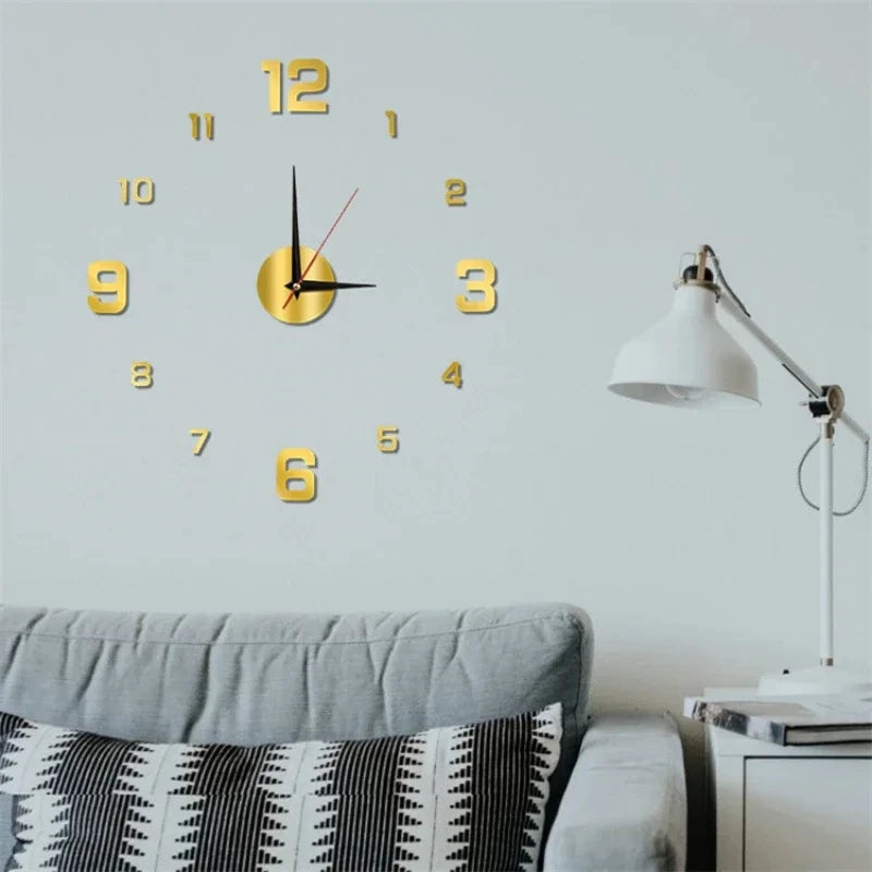 Luminous Digital Clock DIY Stereoscopic Wall Clock Silent Clock Living