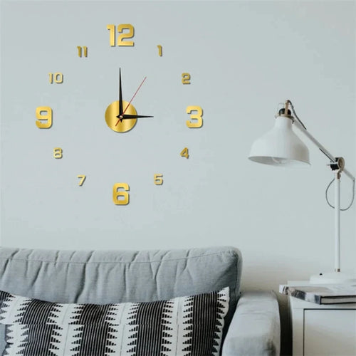 Luminous Digital Clock DIY Stereoscopic Wall Clock Silent Clock Living