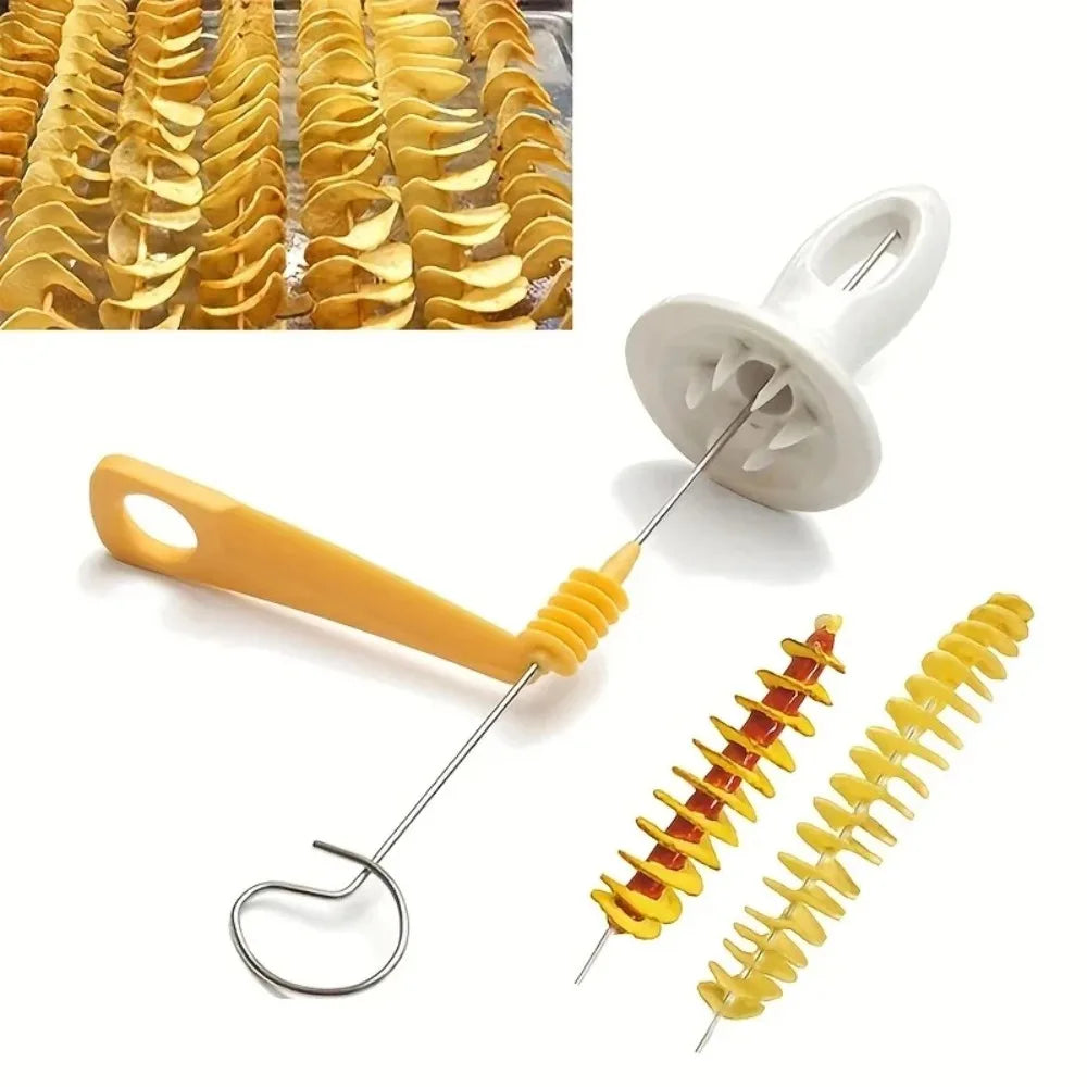 Tornado Spiral Potato Chip Slicer Stainless Steel Manual Slicer Fry