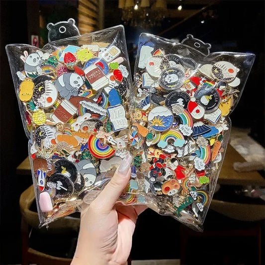10-100Pcs Enamel Badges Pins Brooches Cute Cartoon Brooches for Child