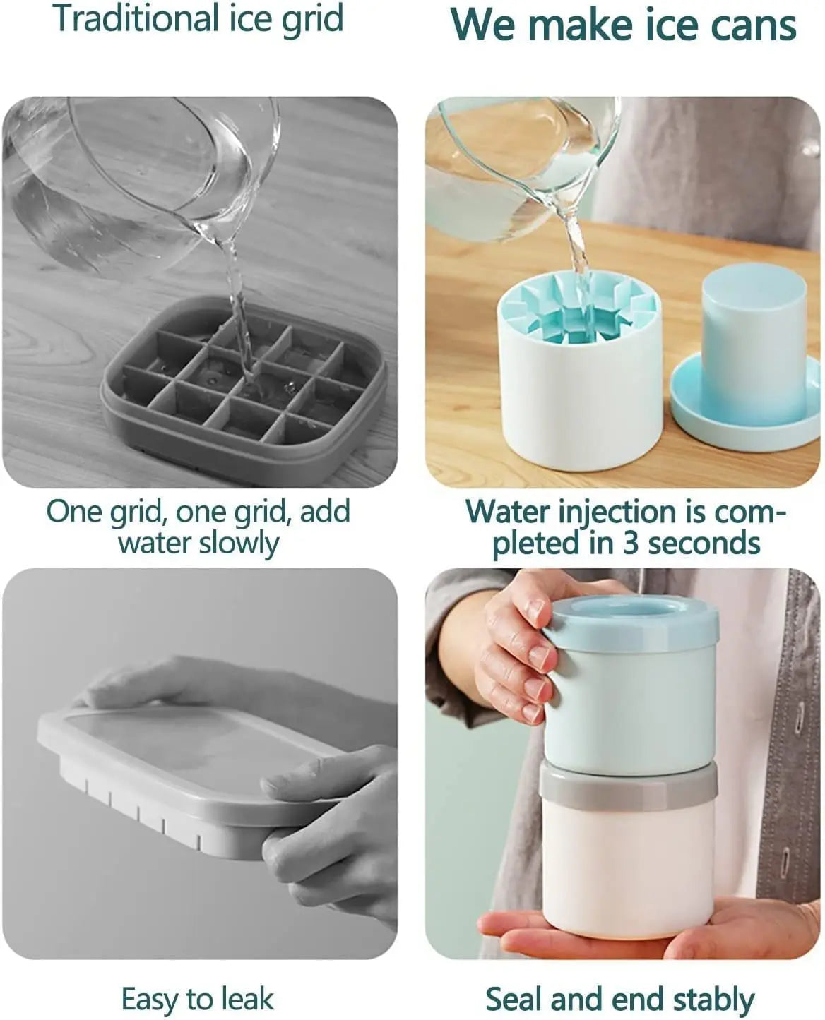 Silicone Ice Cube Mold Round Ice Bucket Summer Homemade DIY