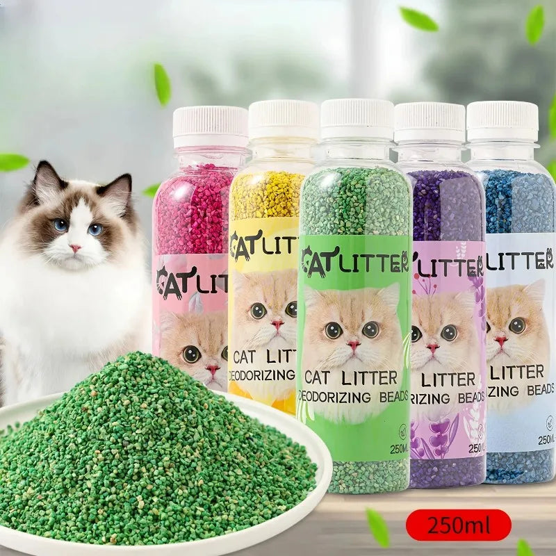 Cat Litter Deodorizing Beads Bottle - Odor Eliminator for Comfortable