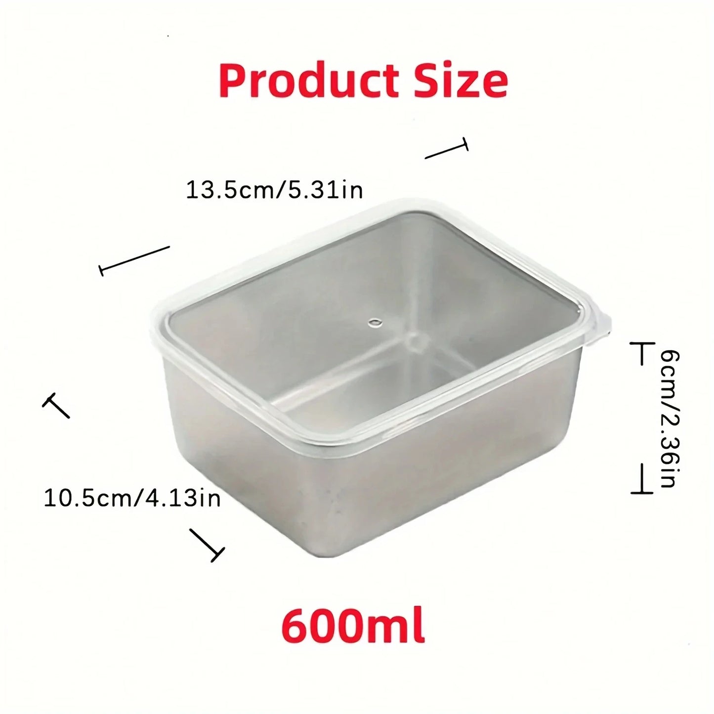 6/12-Piece Stainless Steel Food Storage Containers Set With Lids -