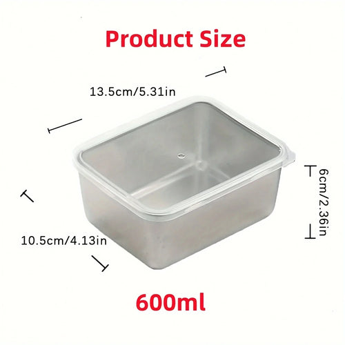 6/12-Piece Stainless Steel Food Storage Containers Set With Lids -
