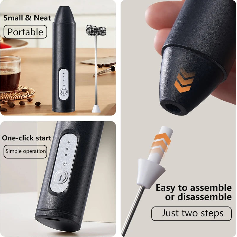 UPGRADED Electric Coffee Frother/MILK Whisk+Egg Beater MINI Food