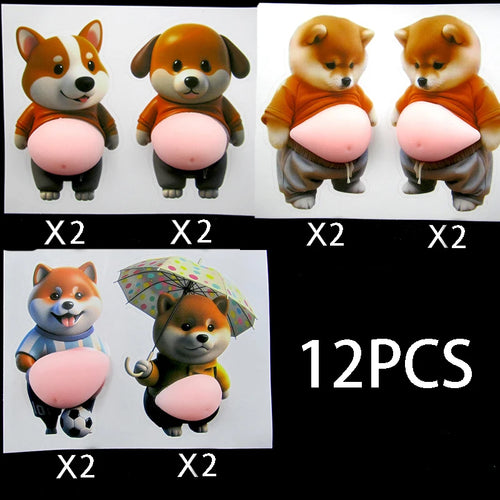 3D Shiba Inu Stickers – Cute Orange Apparel Shiba Inu Stickers, 3D