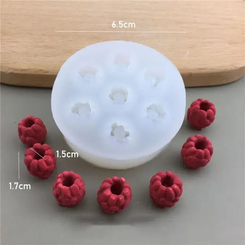 3D Blueberry Raspberry Candle Mold Simulation Fruit Fondant Silicone