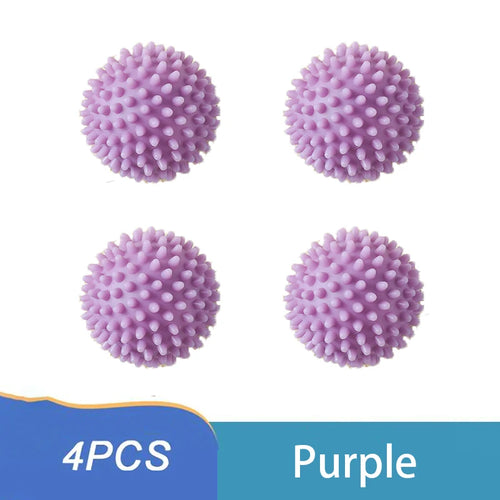 4Pcs PVC Dryer Ball Reusable Laundry Ball Washing Machine Drying
