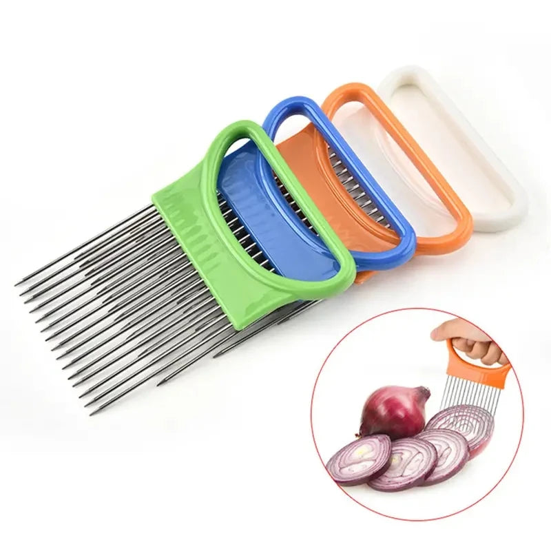 Effortlessly Slice Onions with this 1pc Colorful Onion Slicer Kitchen