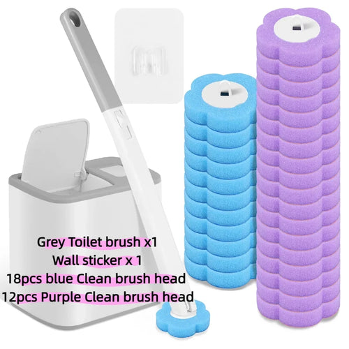 Disposable Toilet Brush Replaceable Wall-mounted Long Handle Toilet