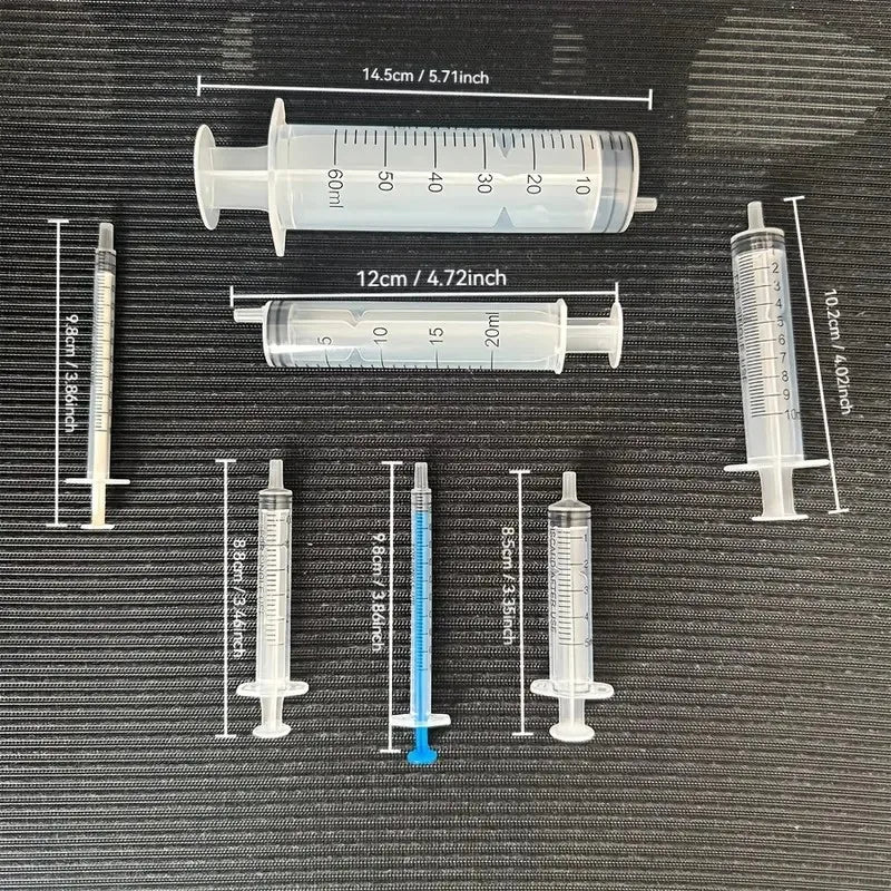 14pcs Syringe Set with Blunt Needles, Various Size:1ml, 3ml, 5ml,