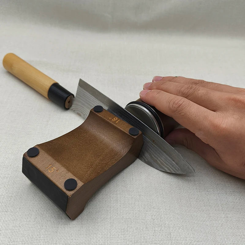 2025 New Design Rolling Knife Sharpener 4 Angle 12/15/18/20 Wooden