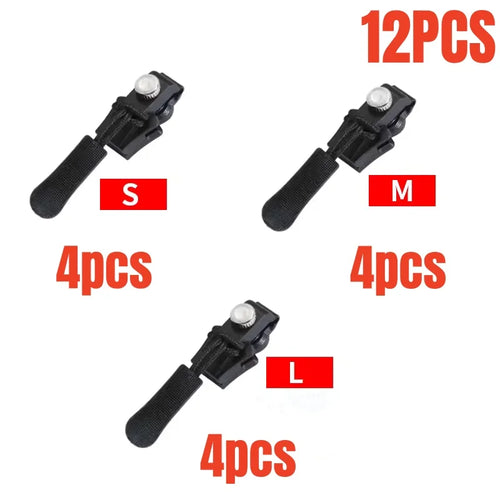 3-12Pcs Universal Zipper Repair Kit Quick Instant Detachable Zipper