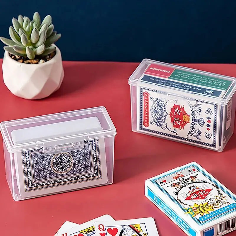 New Transparent Plastic Boxes Playing Cards Container PP Storage Case