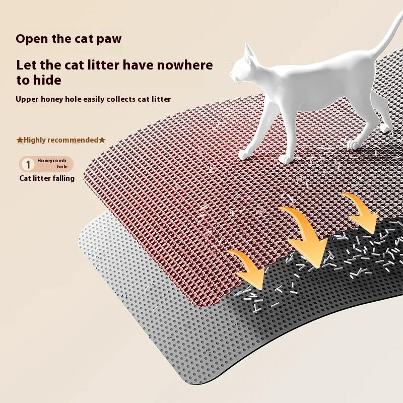 Double Layer Cat Litter Traymat Extra Large Size Sand Control Non-Slip