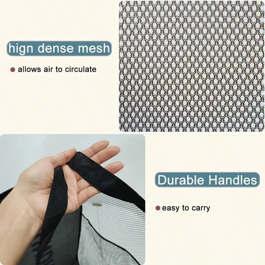 Portable Mesh Pop Up Laundry Hamper Wide Opening Breathable