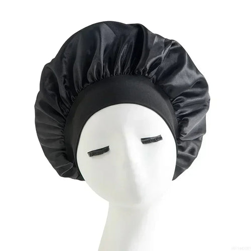 Bonnet Sleeping Cap Nightcap High Elastic Wide Brim Satin Night Hat