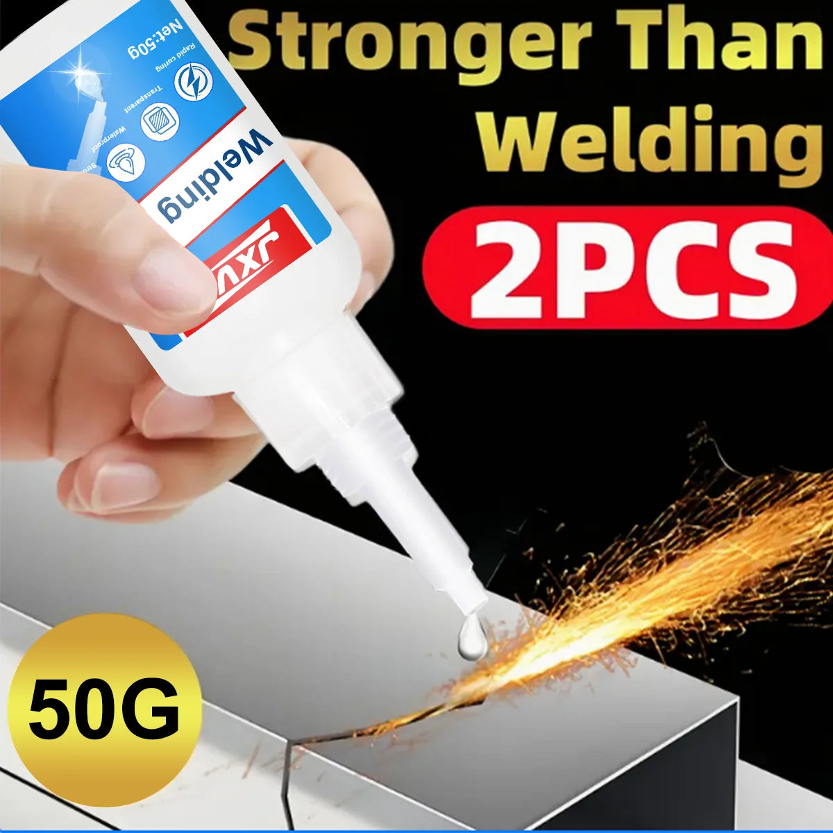 JXVX 50g High Strength Oil-Based Glue for Welding - Universal