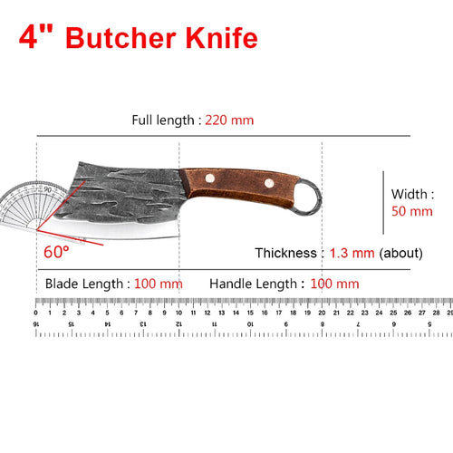 Cleaver Knife Slicing Fish Meat Vegetables Boning Butcher Knife
