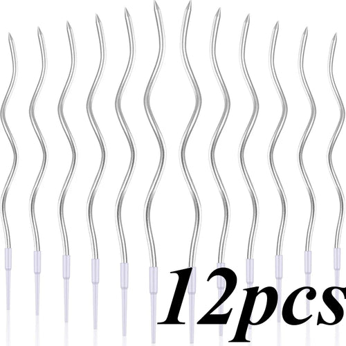 6/12/48pcs Birthday Candles Spiral Cake Candles  Long Thin Cake