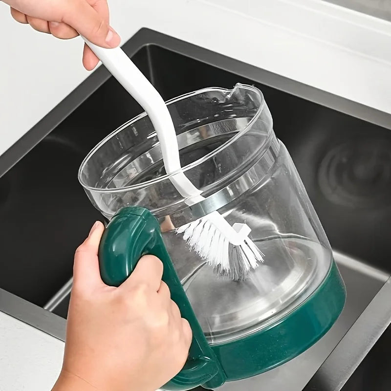 Japanese Style Sink Brush Cleaning Cup Brush with Long Handle Elbow