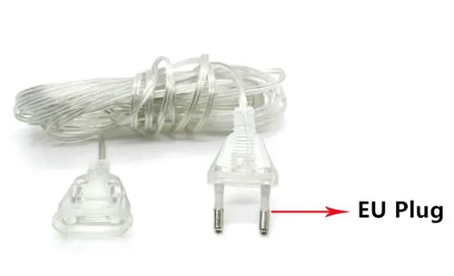 3M 5M Power Extension Cord For EU Plug LED Holiday Light String