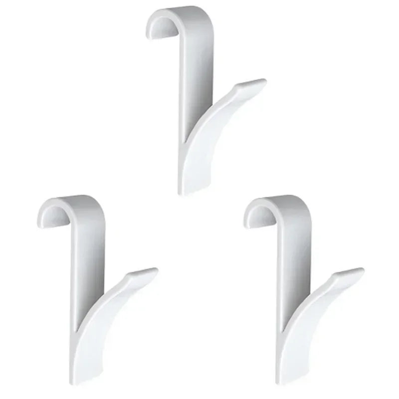 Kitchen Bathroom Hanger Clips Storage Racks White Clear Hanger Heated