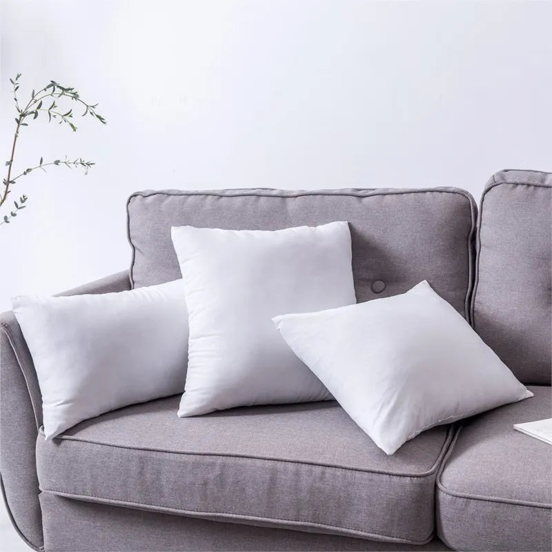 100%cotton standard white bounce back pillow cushion core sofa car