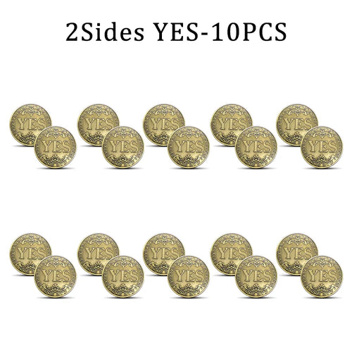 YES NO Decision Coins Magic Coin Collections Good Luck Vintage Antique